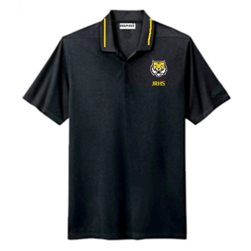 JRHS1007 - Black  Piqué Short Sleeve Polo