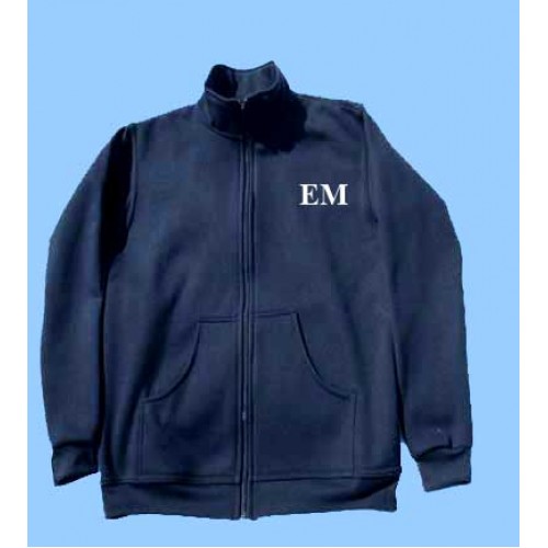MMM1010  Boys  Zippered Fleece Cardigan with Embroidered Maimonide Logo