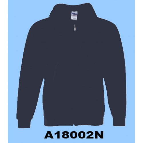 A18602N - NAVY ZIP HOODIE  SWEATSHIRT