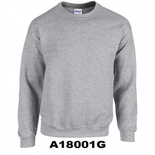 A18001G- GREY MIX CREW NECK SWEATSHIRT