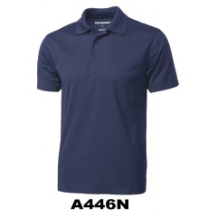 A446N- NAVY  SHORT SLEEVE  PERFORMANCE PIQUÉ POLO -IMPORT