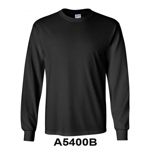 A5400B- BLACK  LONG SLEEVE  COTTON T-SHIRT -IMPORT