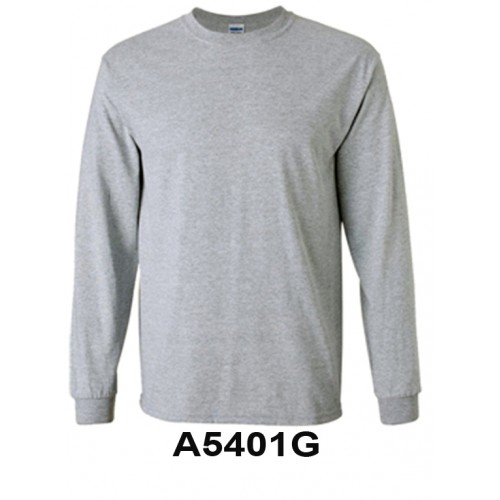 A5401G- GREY MIX LONG SLEEVE  COTTON T-SHIRT -IMPORT