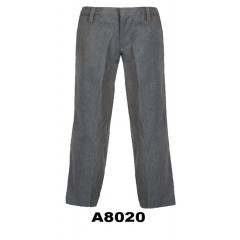 A8020G -Adult Style Woven Twill Grey Pant with Adjustable Waist