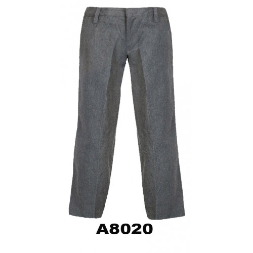 A8020G -Adult Style Woven Twill Grey Pant with Adjustable Waist