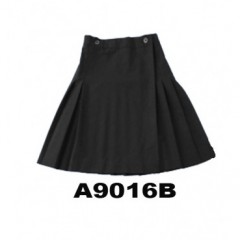 A9016B - Girl's Twill Black KILT 