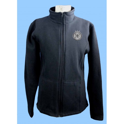 CAV1005 - Girls Black Fleece Tapered Cardigan