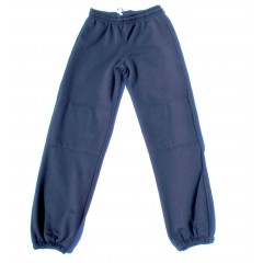 Unisex Fleece Sweatpants Elastic Cuff (Reinforced Knee)- Navy; Grey Mix;  Black