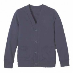 Fleece Button Cardigan  with pockets - Navy Green