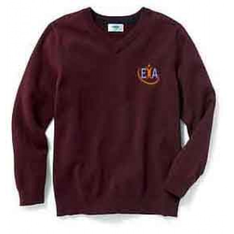 EA319 BURGUNDY LONG SLEEVE FLEECE VEST