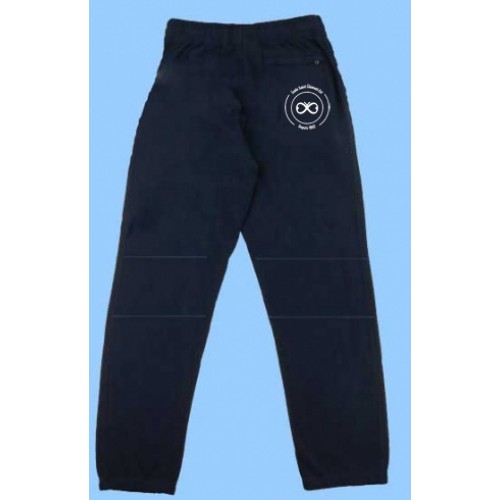 ECLE451 Navy Fleece Sweatpants Elastic Cuff (reinforced knee) with printed logo