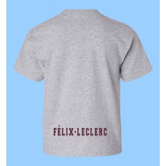 FEL1012 -Heather Grey Printed Crew Neck- FOR GYM ONLY (NOT FOR EVERYDAY WEAR)