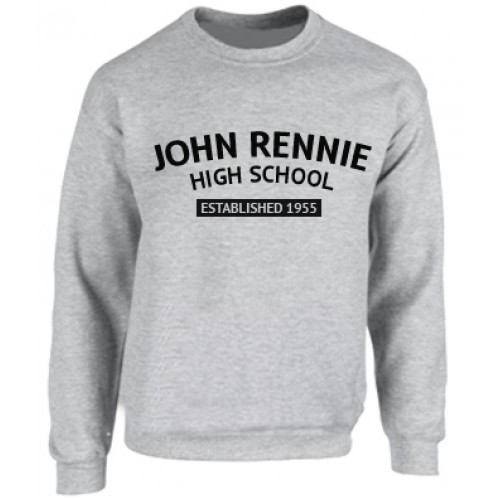 **JRHS7619  Grey FLEECE Sweatshirt  with ESTABLISHED 1955 print NO POCKETS