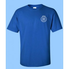CAV1212 - Royal Blue Short Sleeve Printed Crew Neck-with Cavelier logo