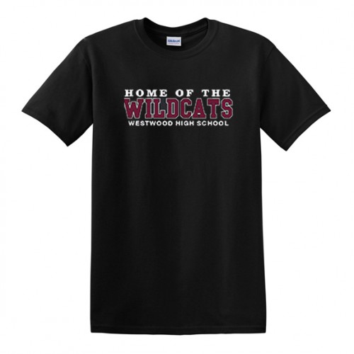 *WSW811 - Black  WILDCAT Short Sleeve Printed T-Shirt