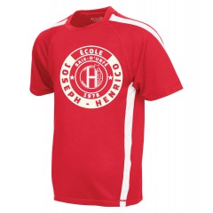 JH3519 Red Short Sleeve Sleeve  Performance T-Shirt with School logo
