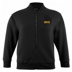 JRHS1010 - NEW 2024! Black Fleece  Zip Cardigan with embroidered JRHS