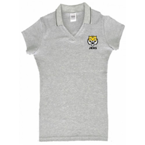 JRHS3003 - Tapered grey mix  V neck polo 