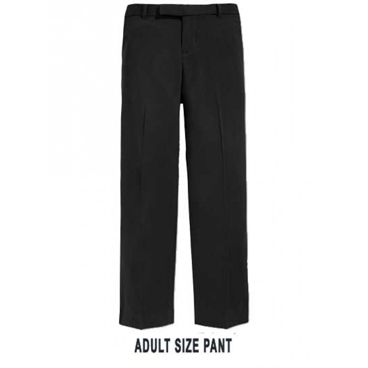 KAL9023 -Adult Style Woven Twill Black Pant with Adjustable Waist