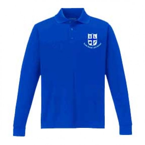 LAS202 Royal Blue Unisex Long Sleeve  Polo