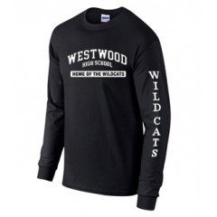 WSW2113 - Black Long Sleeve Printed T-Shirt