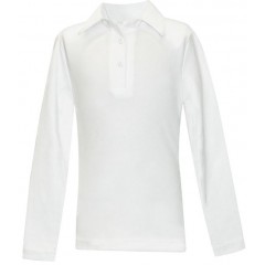 Girls Rib Spandex Polo L/S
