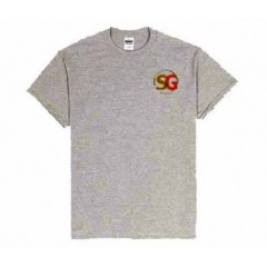 SG1117 -Heather grey crew neck embroidered school t-shirt