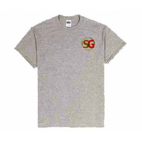 SG1117 -Heather grey crew neck embroidered school t-shirt