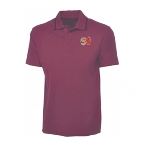 SG3407- NEW! Burgundy Urban Style  Short Sleeve Polo 
