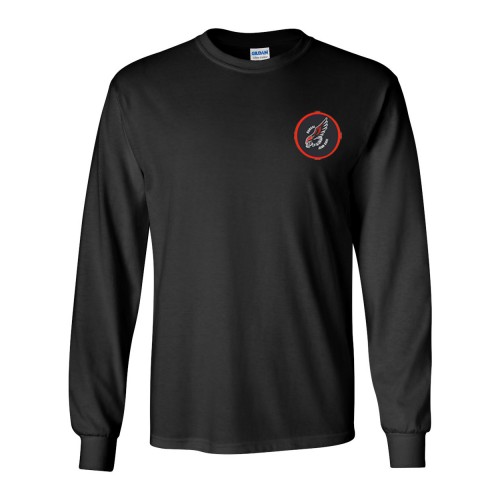 DOR2119 - Black Long Sleeve Crew Neck t-shirt with Falcon logo