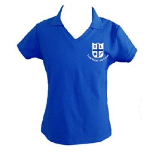 LAS205  Short Sleeve Tapered V Neck Polo