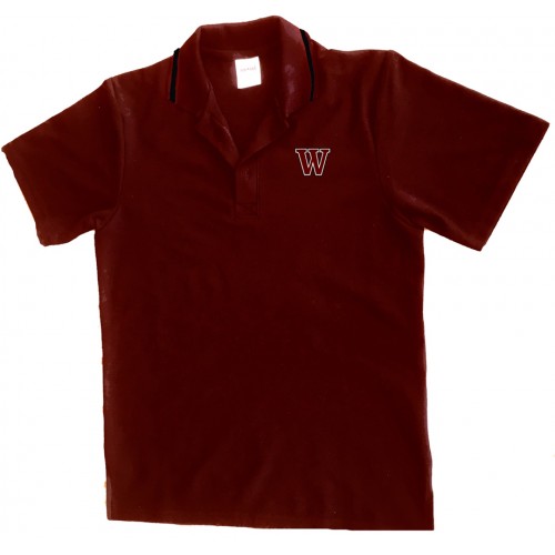 WSW3407 -  Burgundy Short Sleeve Urban Style  Polo