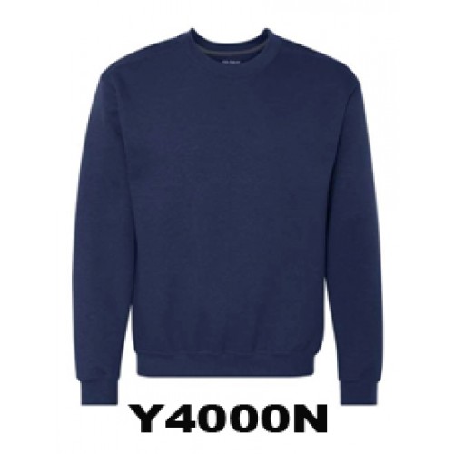 Y4000N - NAVY  FLEECE CREW NECK 