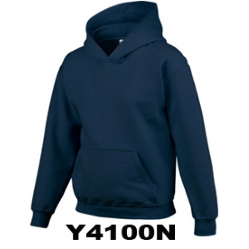 Y4100N- NAVY  FLEECE HOODIE 