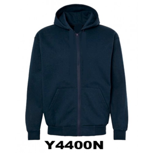 Y4400N- NAVY  FLEECE ZIP HOODIE