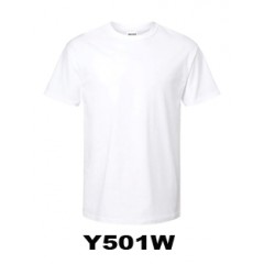 Y501W- WHITE SHORT SLEEVE T-SHIRT- MONI LABEL  Y501W- WHITE SHORT SLEEVE T-SHIRT- MONI LABEL
