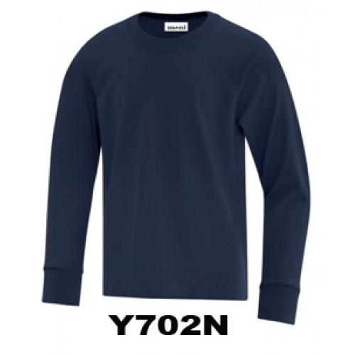 Y702N- NAVY LONG SLEEVE T-SHIRT- MONI LABEL 