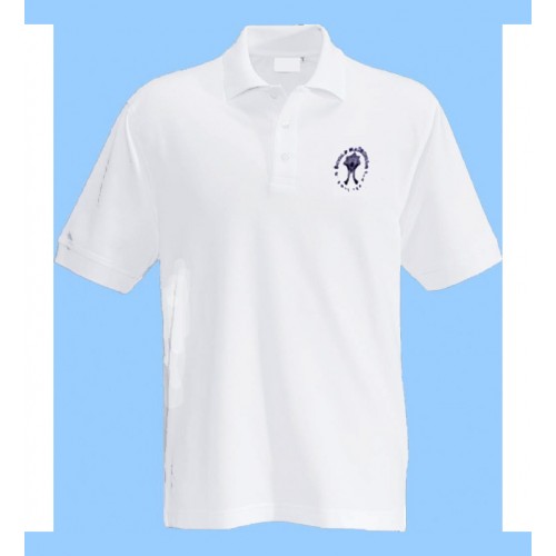 MAI101 - White Short Sleeve Polo with Maimonide Embroidery